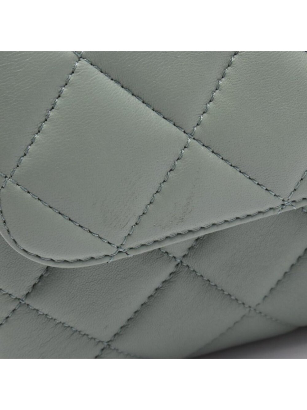 Chanel Shoulder Bag Trendy CC Small Top Handle Flap 2-Way Sage Green Leather - Picture 6 of 9